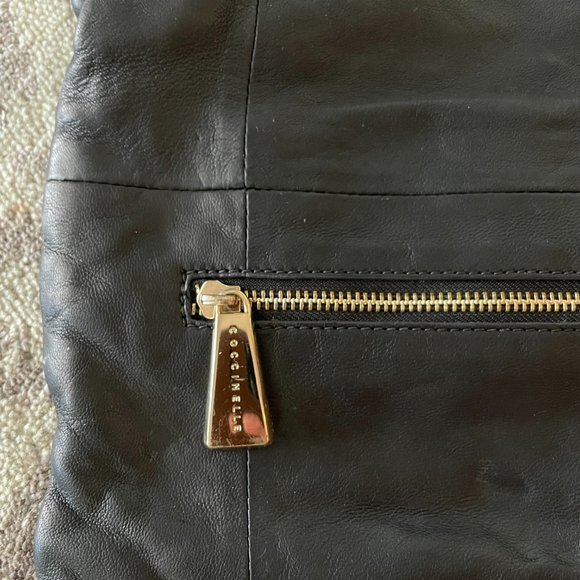 Coccinelle Black Leather Envelope Pouch - Picture 5 of 10